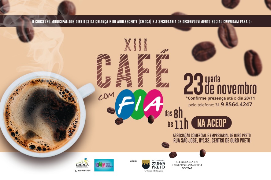Café com FIA chega em sua 13ª edição, em Ouro Preto