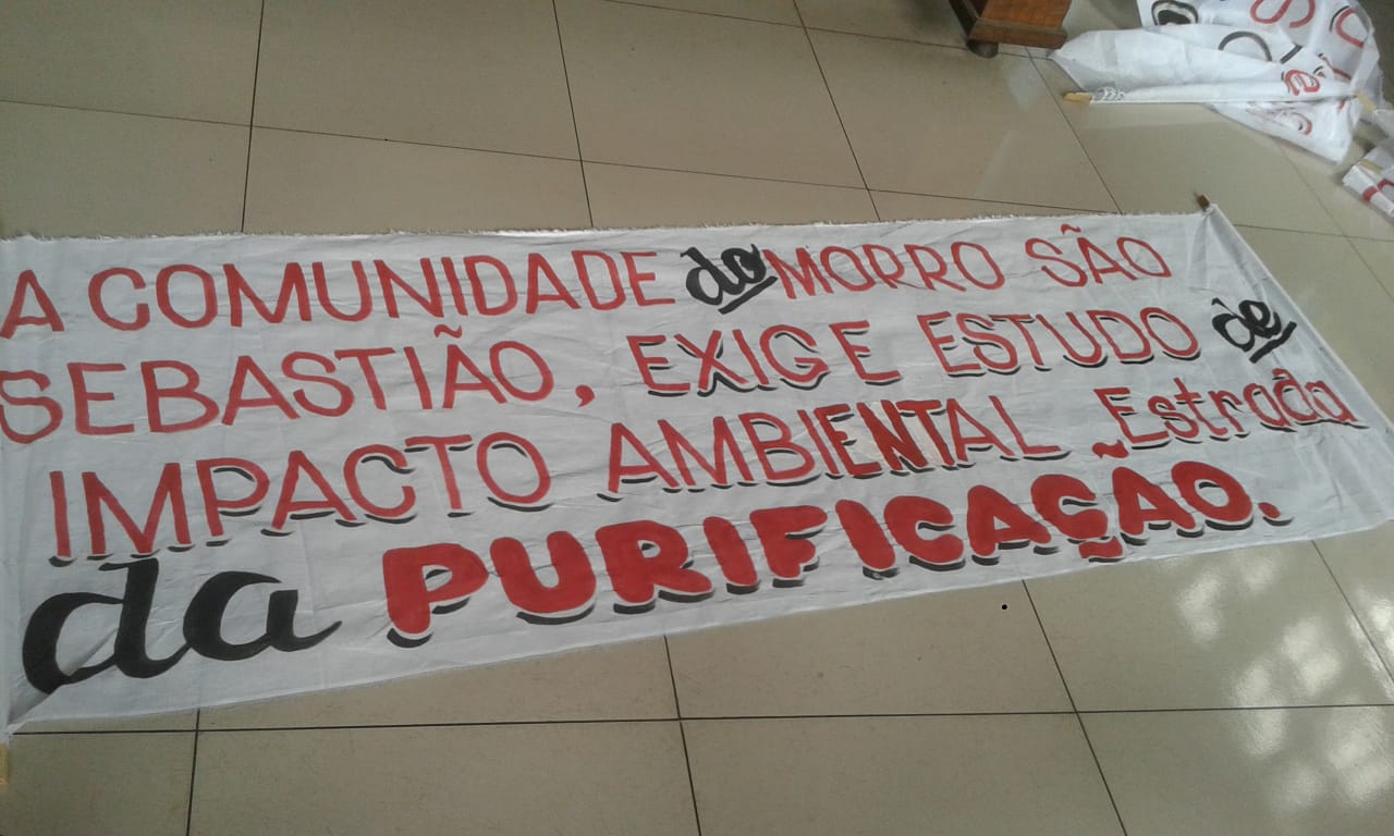 Moradores do Morro São Sebastião pedem estudo de impacto da estrada da purificação