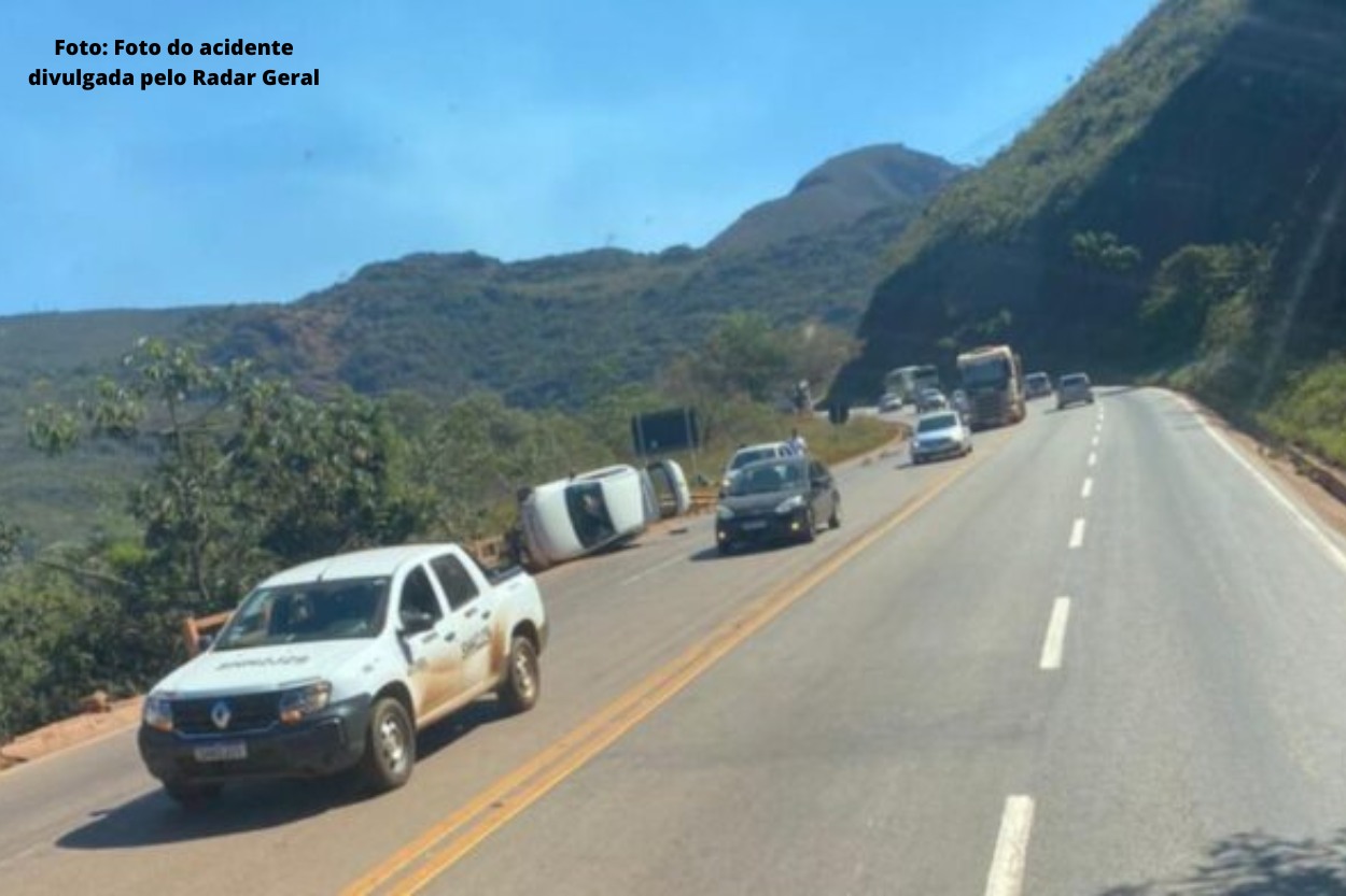 Condutora perde controle após se atrapalhar com inseto na BR-356, Itabirito