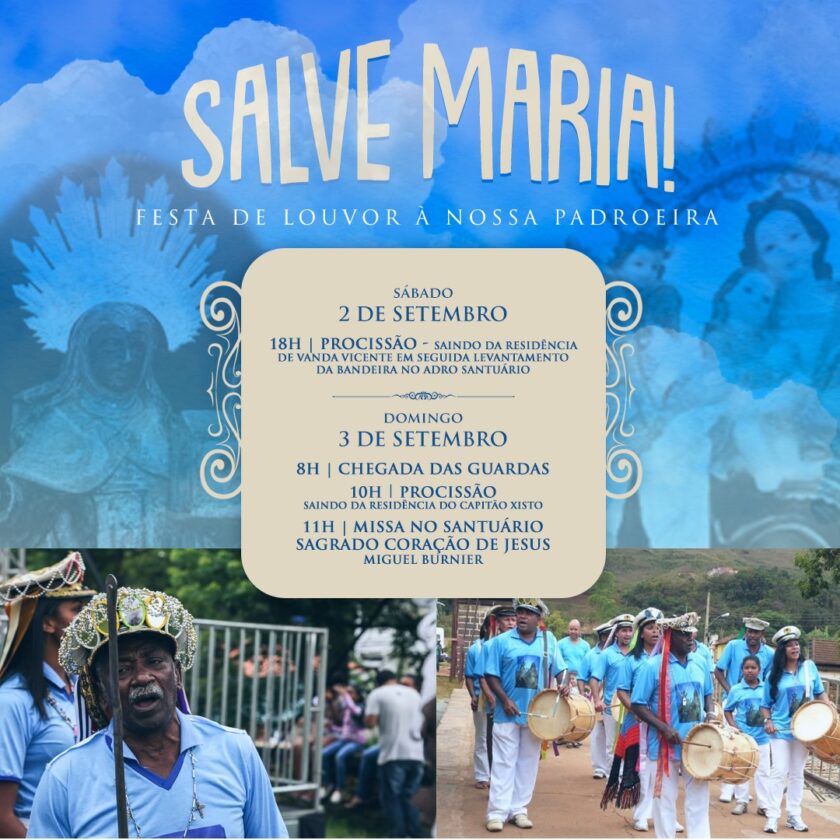 'Salve Maria!': festa da Padroeira de Miguel Burnier acontece este final de semana em Ouro Preto