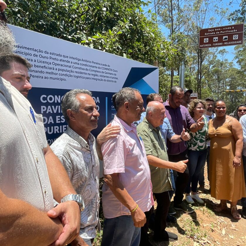 Estrada da Purificação é pavimentada e Ouro Preto ganha ligação com Antônio Pereira