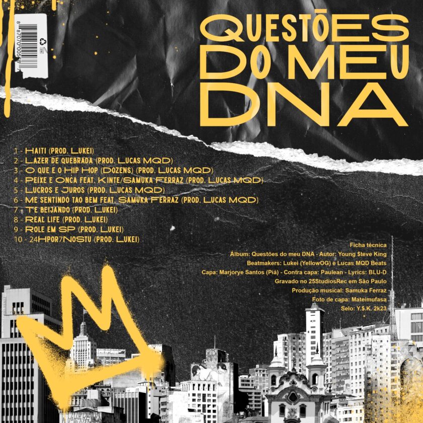 Rapper de Mariana lança novo álbum "Questões do Meu DNA" nesta segunda-feira