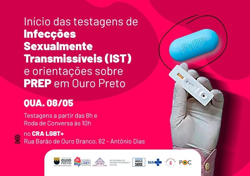 Ouro Preto: CRA LGBT+ promove ação em prol da saúde da comunidade LGBT+